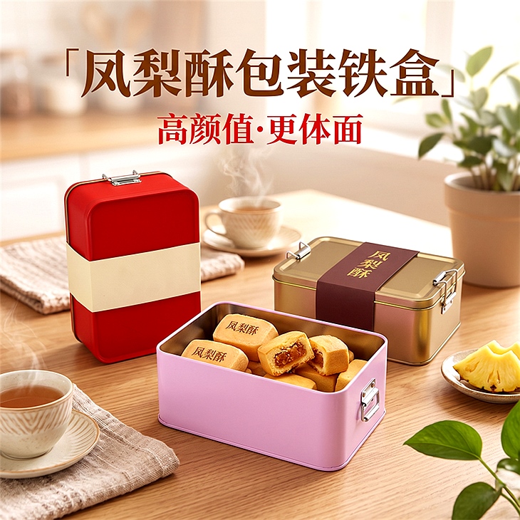 滑扣凤梨酥铁盒